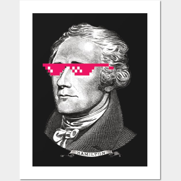 Awesome Pink Shades Alexander Hamilton Wall Art by X_basilisk_X